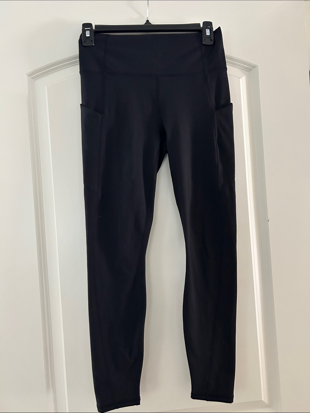 Fabletics Black High-Waist Leggings with Side Pockets